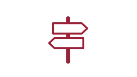symbol för riktade mottagningar i form av en en skylt med två pilar som pekar åt olika håll