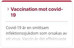 Vaccination mot covid-19