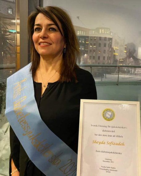 Sheyda Sofizadeh får ta emot pris för "Årets diabetessjuksköterska"